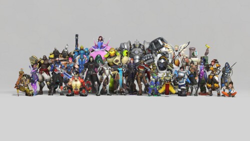 overwatch 7680x4320 anniversary heroes 8k 18678