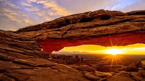 mesa arch 7680x4320 utah usa mountains sunrise 8k 16285