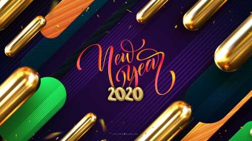 new year 2020 7680x4320 christmas poster 8k 20908