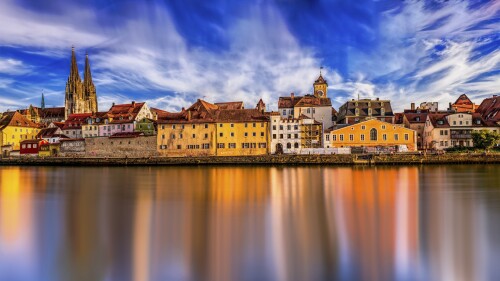 regensburg 7680x4320 germany river danube 8k 15888