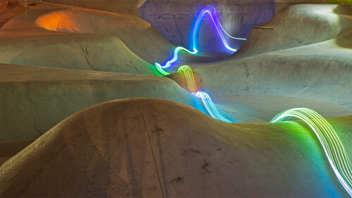 20220409@与光同行 光绘摄影下的滑板公园，美国阿瓦达市