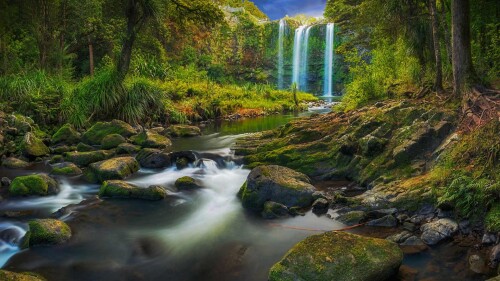 20220402@野餐的好去处 旺阿雷自然保护区里的旺阿雷瀑布，新西兰北岛