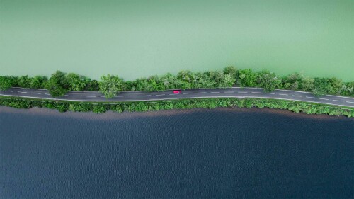 20220702@一年已过半 分隔两个湖泊的公路，苏格兰高地