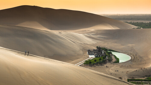 20230720@Info CrescentLakenearDunhuang,GansuProvince,China